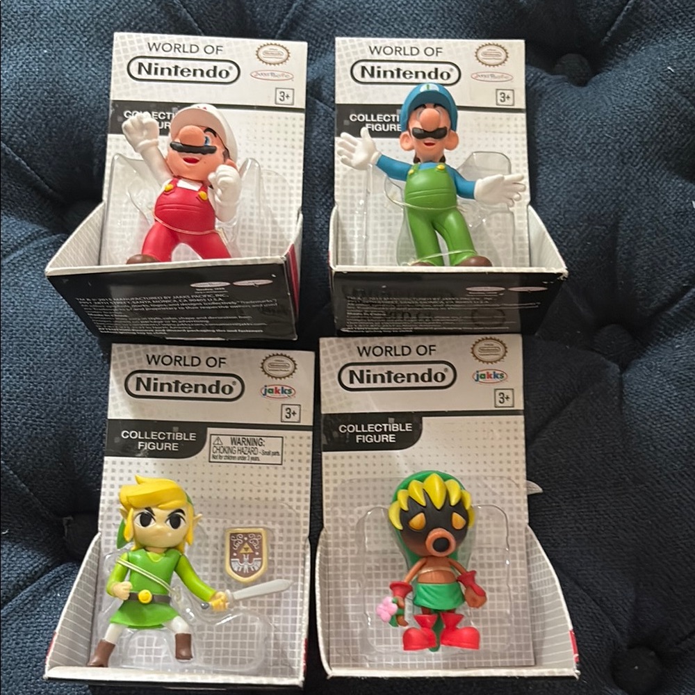 Nintendo Action Figures Set - Red, Green, Blue